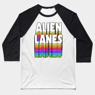 Alien Lanes // GBV Fan Typography Design Baseball T-Shirt